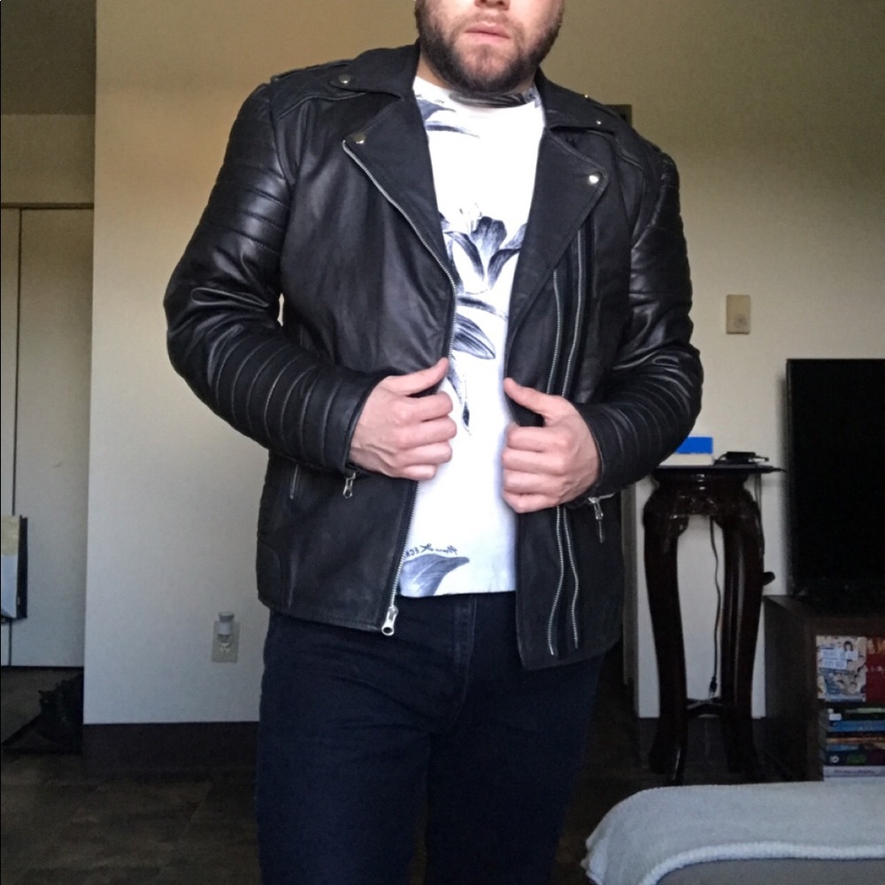 MENS Leather jacket De-Marca, Boda skin imitation